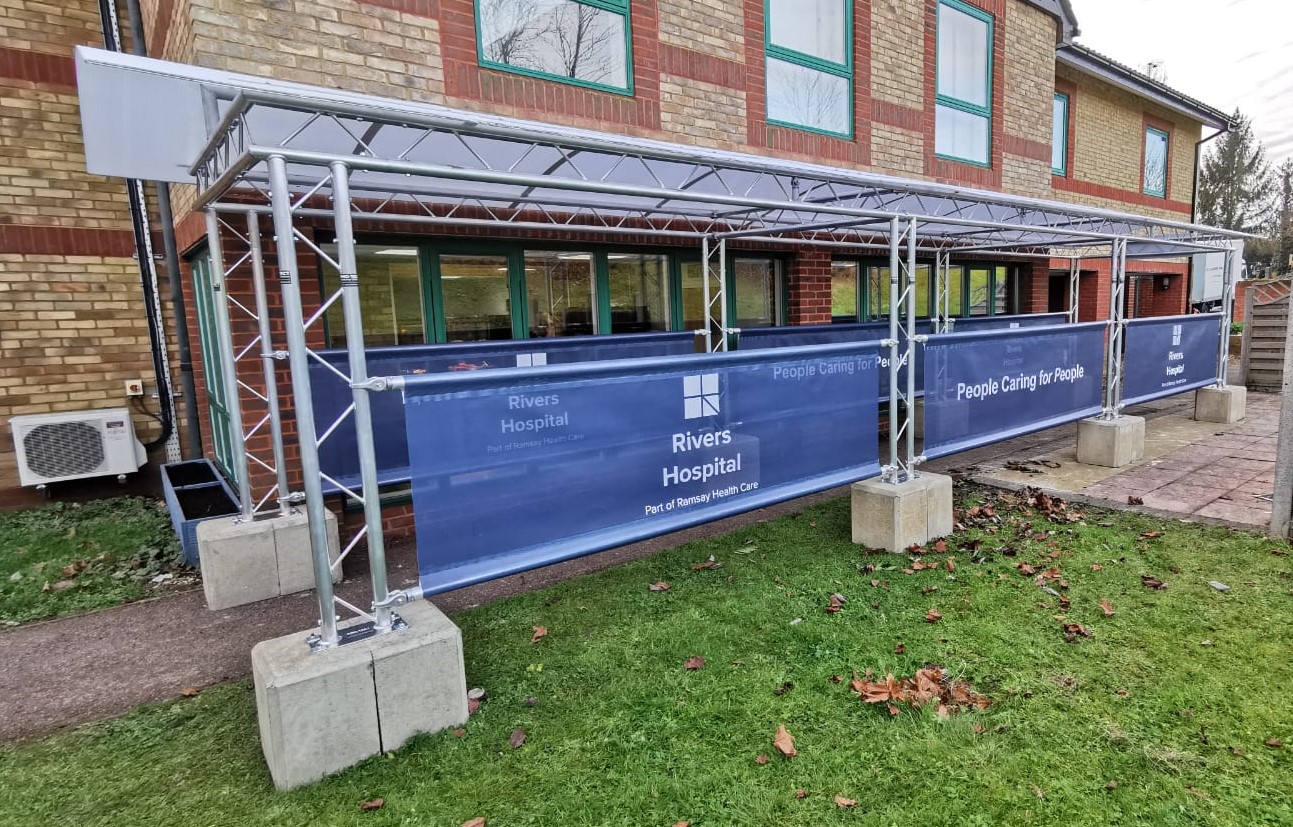 Weather Shelters for Healthcare 28 Entrance canopy Rivers Hospital 3