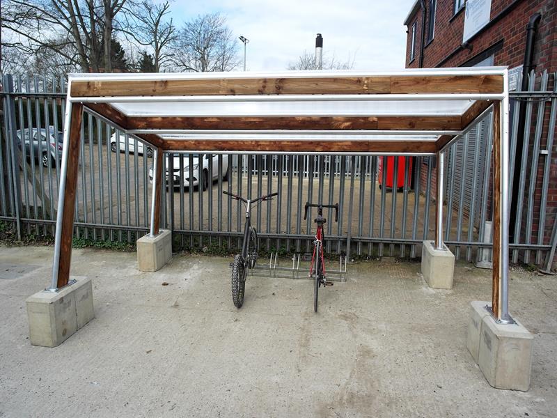Protect bike shelter front view