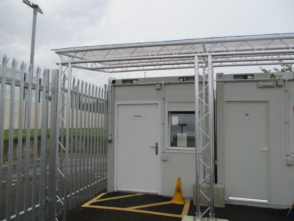 Canopies and Shelters For Prisons 19 prison bunkabin accomodation canopy protect 1