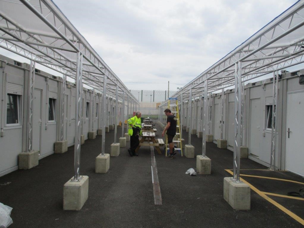 Canopies and Shelters For Prisons 20 prison bunkabin accomodation canopy protect 2