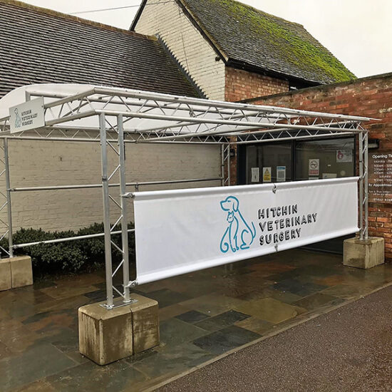 protect canopies entrance canopy Hitchin Vets