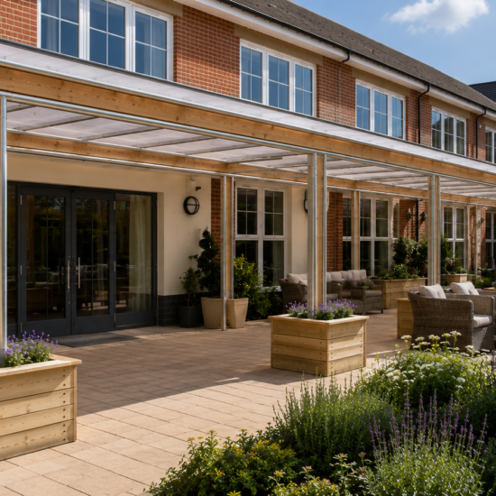 care home canopies shelter for residents